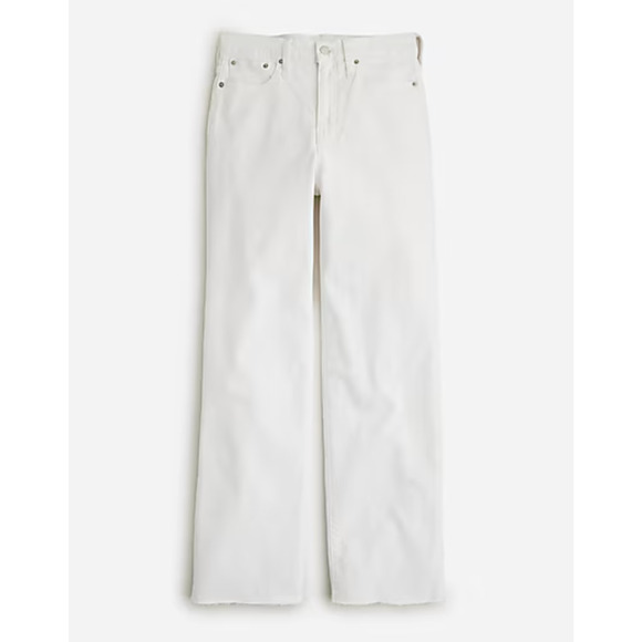 NWT J. Crew Full Length Slim Wide Leg Jeans 26 26P P26 White Denim BX823 J.Crew - Picture 4 of 6